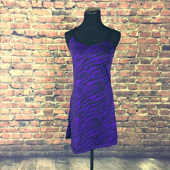 Purple with Black Tiger Print Lingerie - Picture 1 of 3